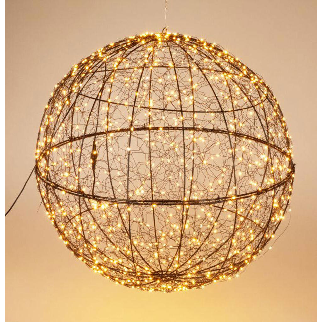 Home & Styling Collection Zwarte Bal LED Metaal 58cm