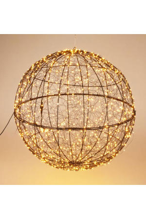 Zwarte Bal LED Metaal 58cm