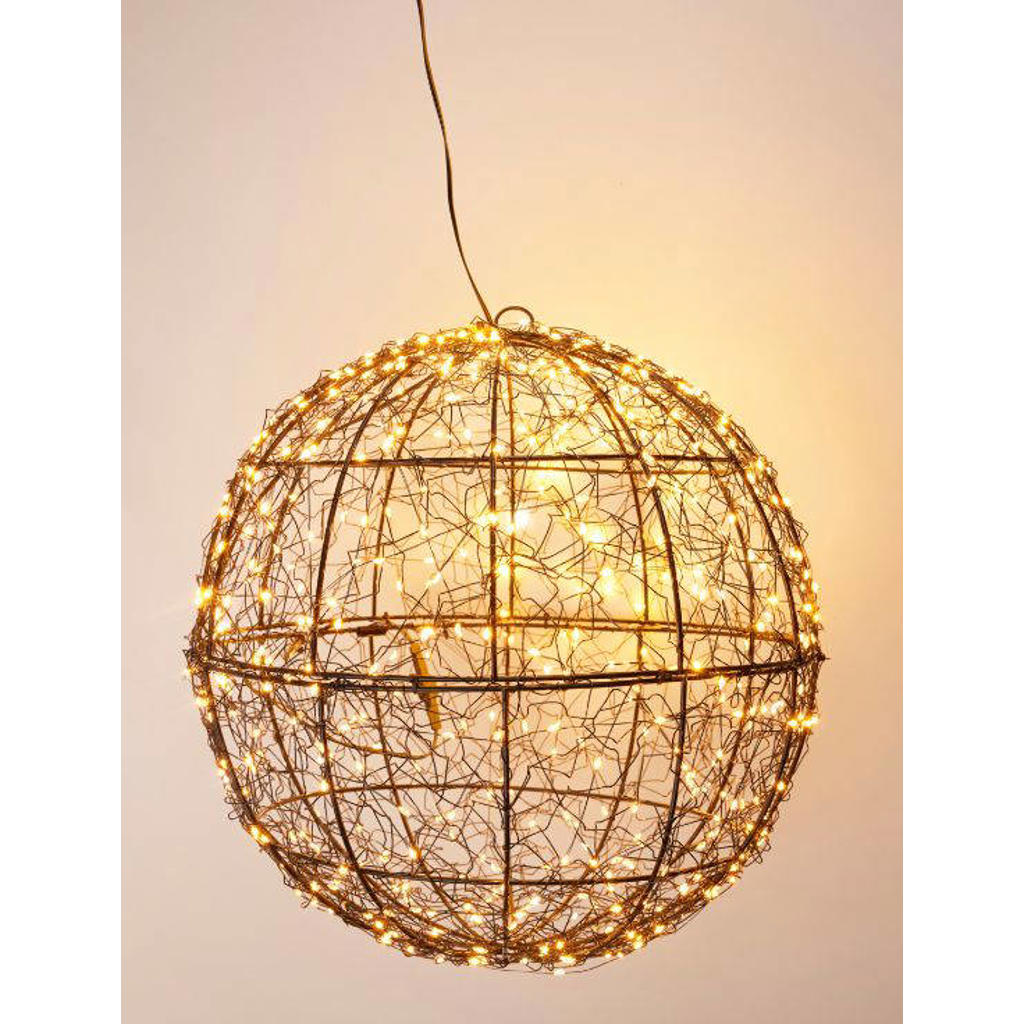 Home & Styling Collection Zwarte Bal LED Metaal 35cm