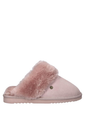 suède pantoffels roze