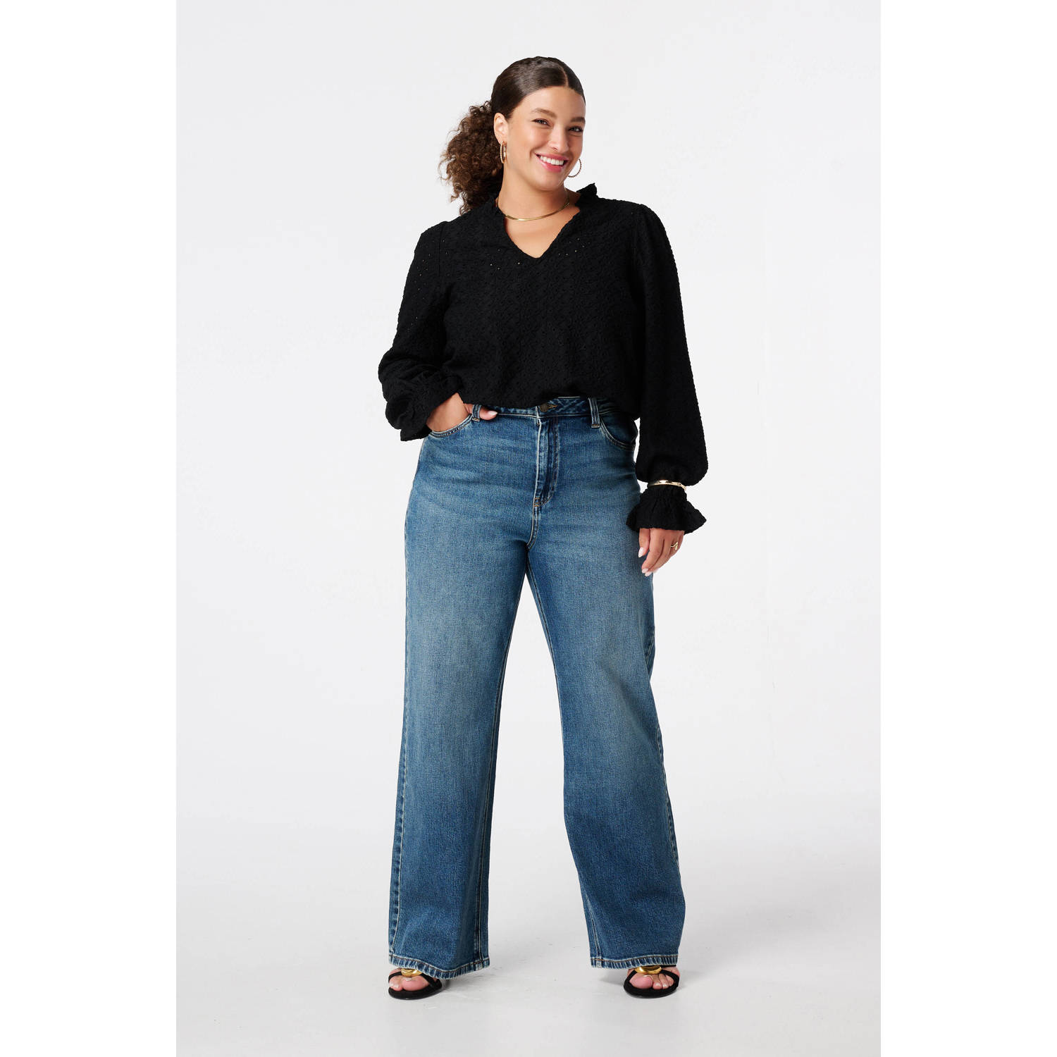 MS Mode blousetop zwart