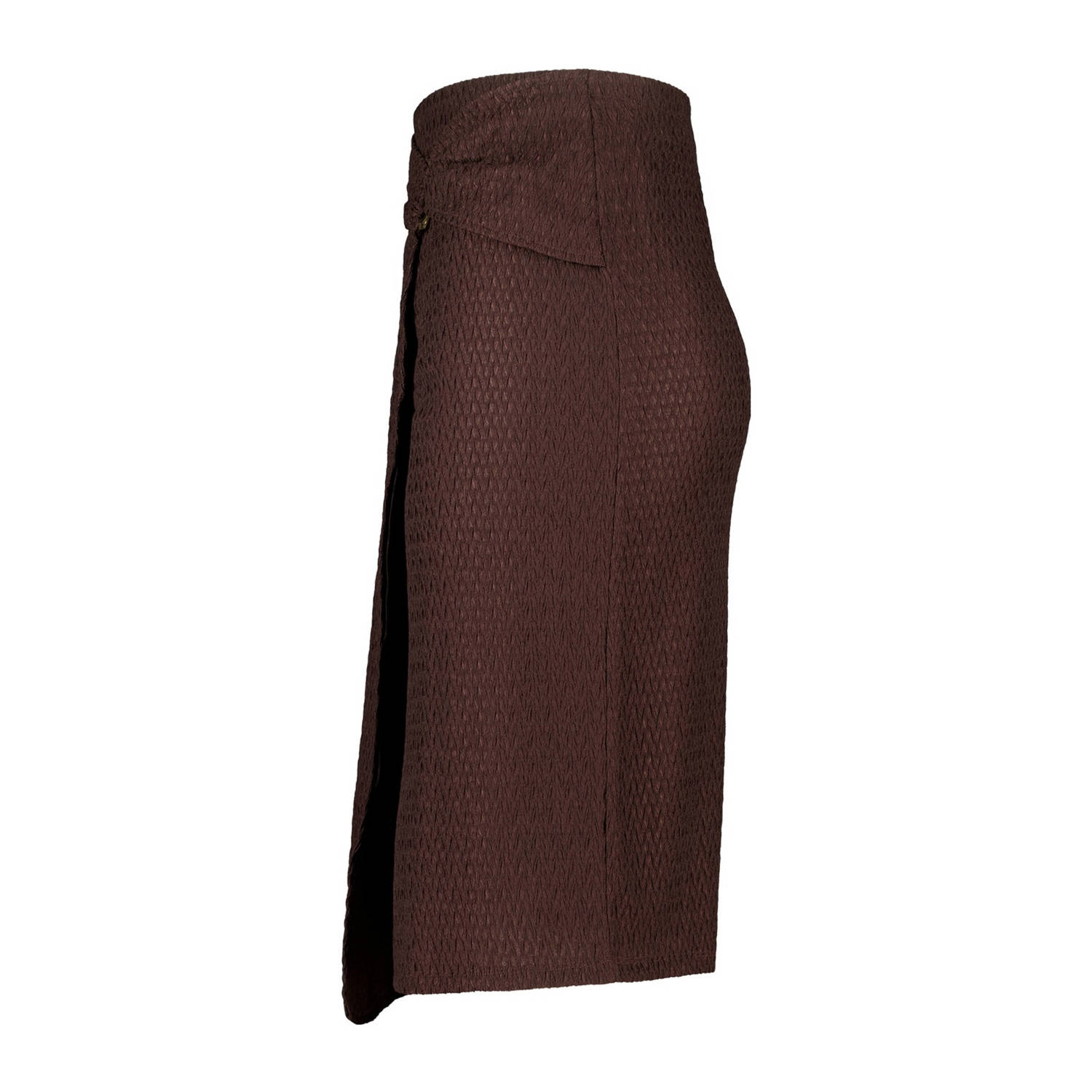 MS Mode midi rok donkerbruin