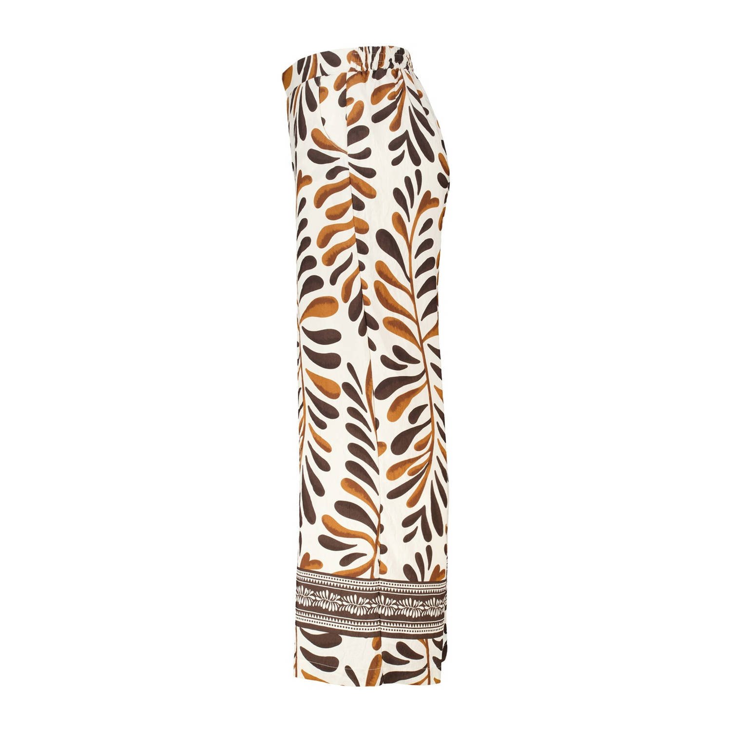 MS Mode wide leg regular waist casual broek multi