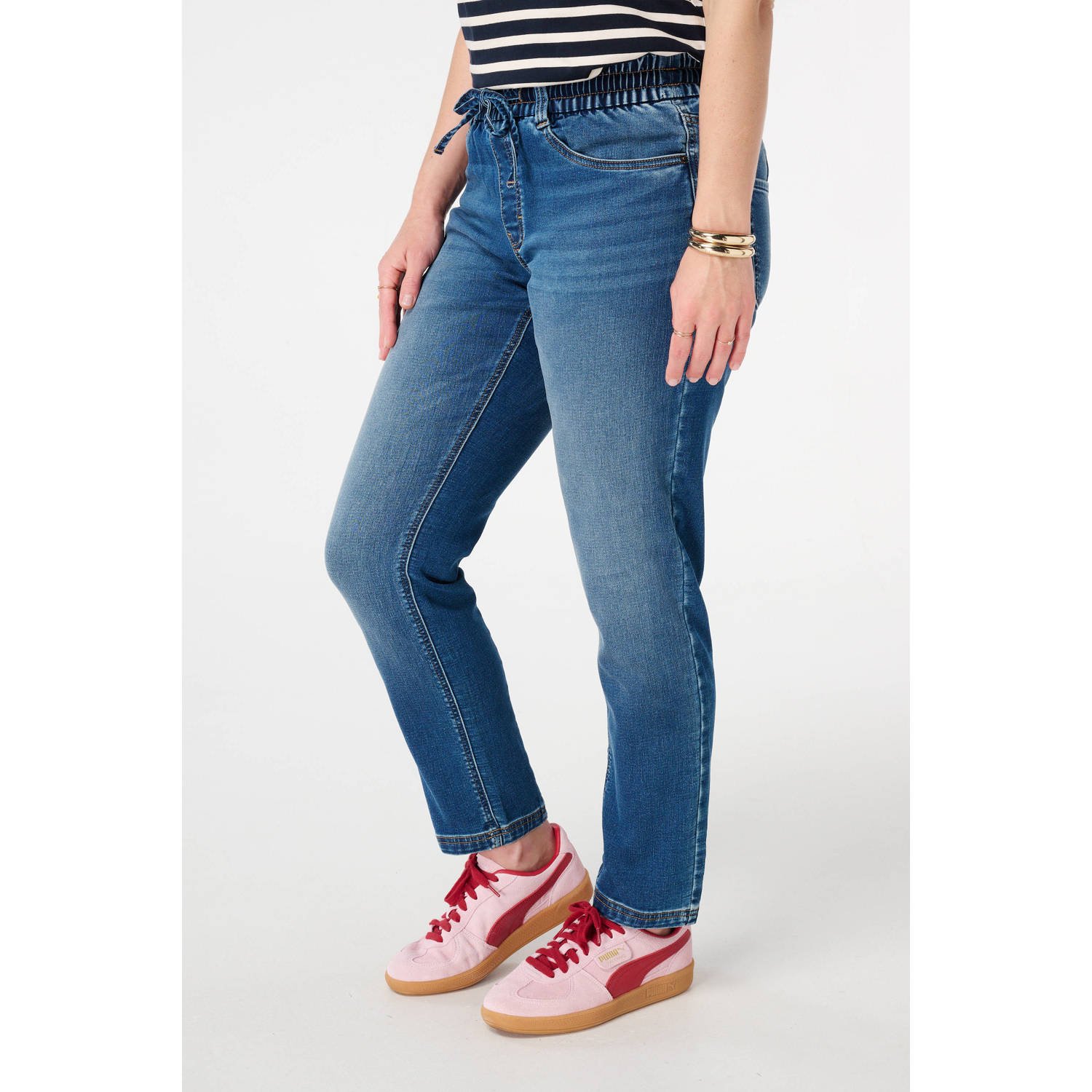MS Mode straight leg jeans dark blue denim