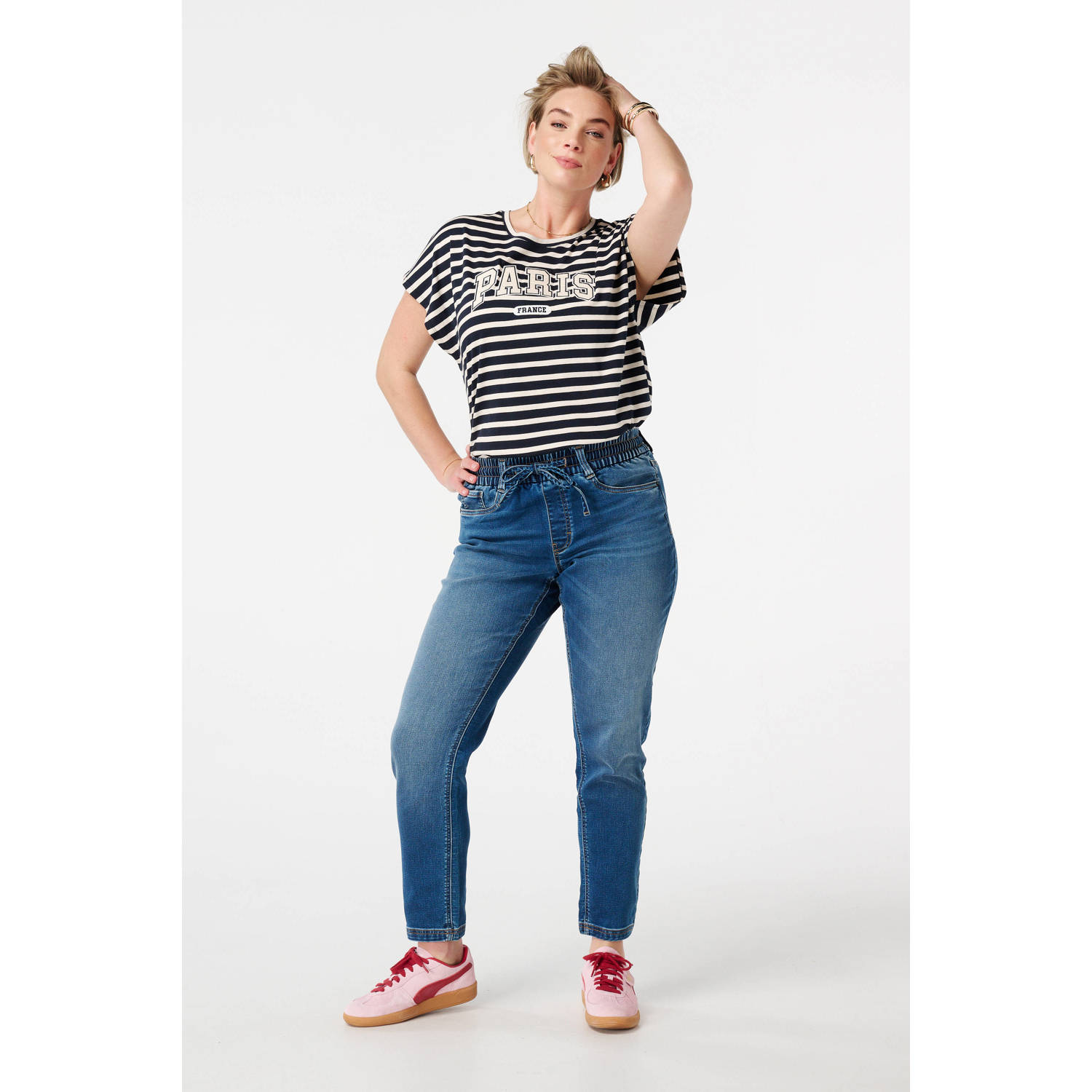 MS Mode straight leg jeans dark blue denim