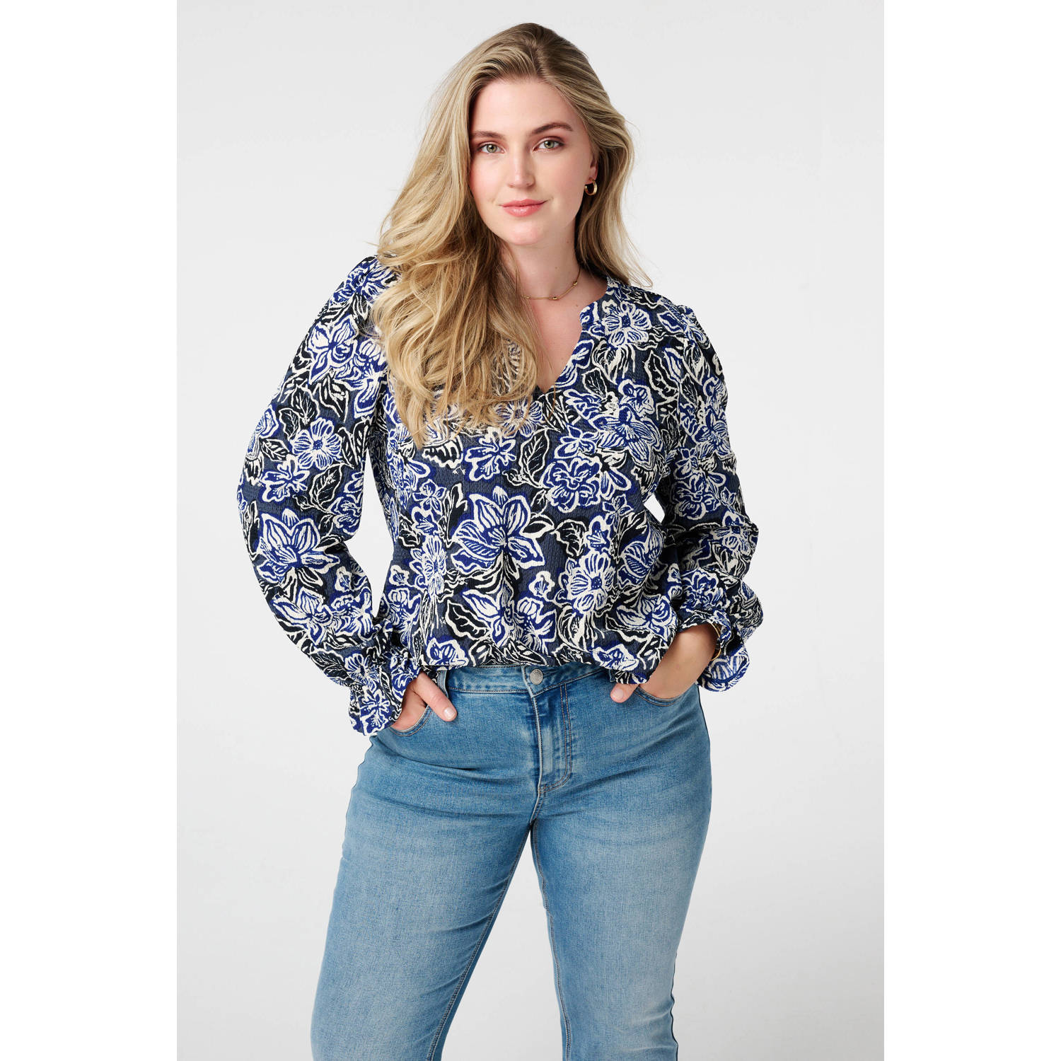 MS Mode blousetop blauw