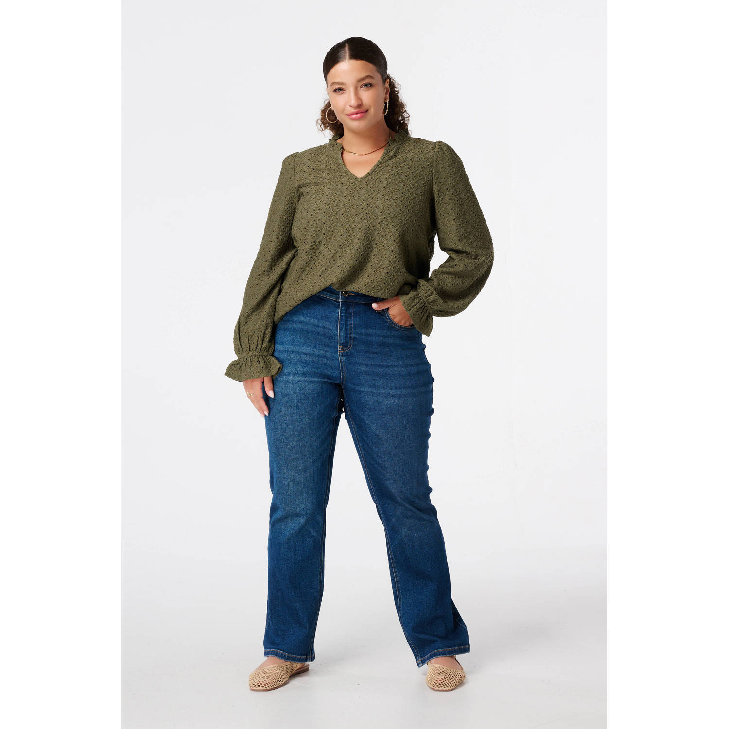 MS Mode blousetop kaki