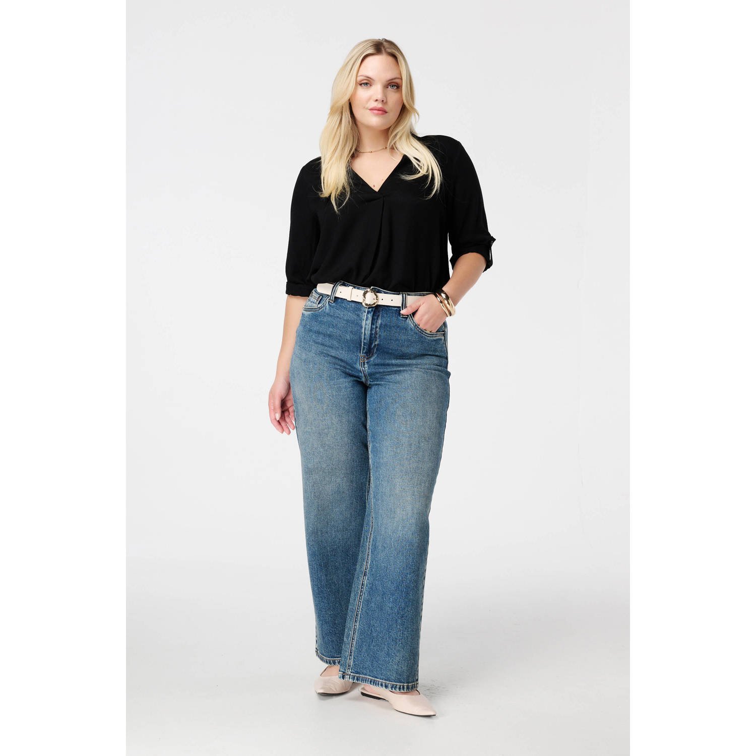 MS Mode blousetop zwart
