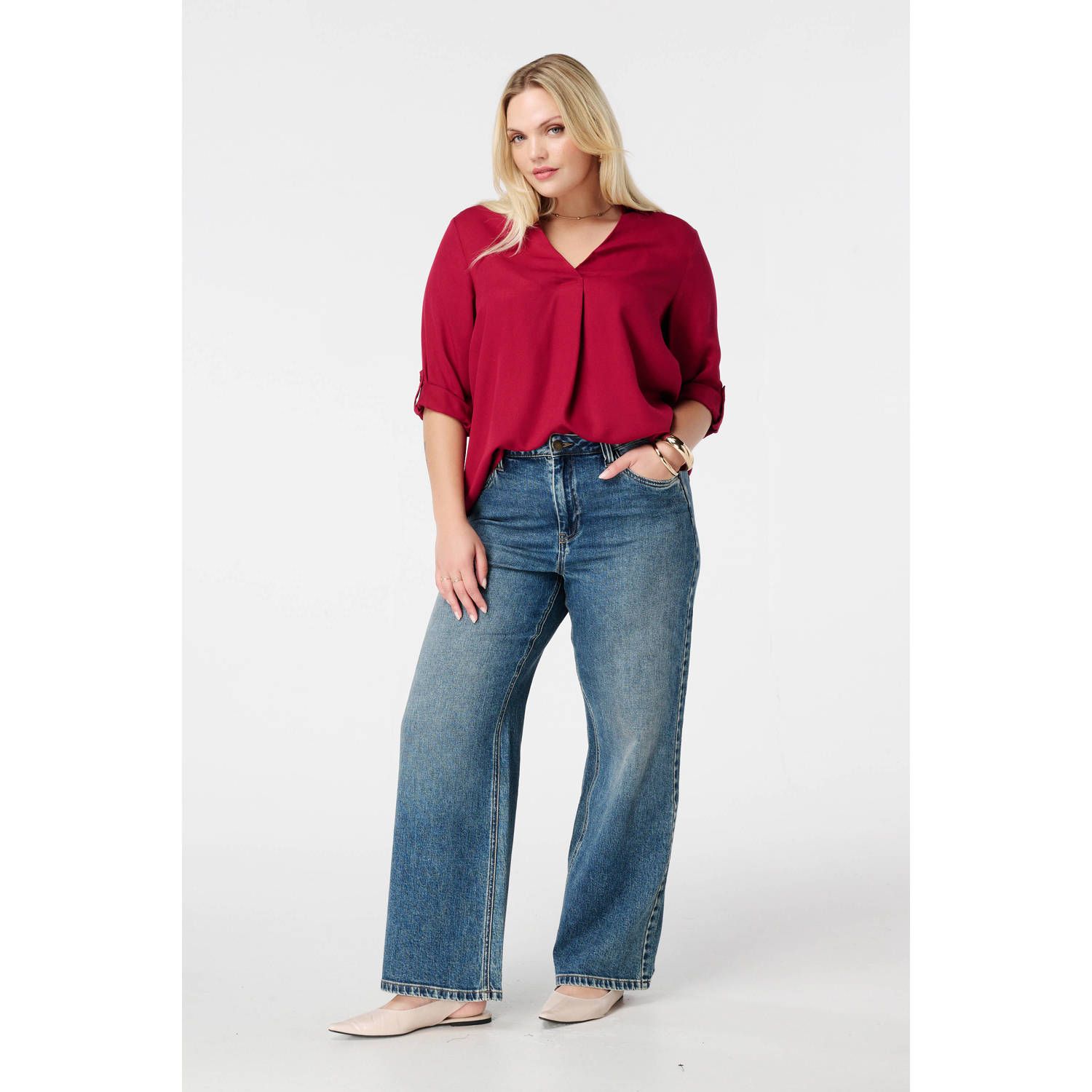 MS Mode blousetop roze