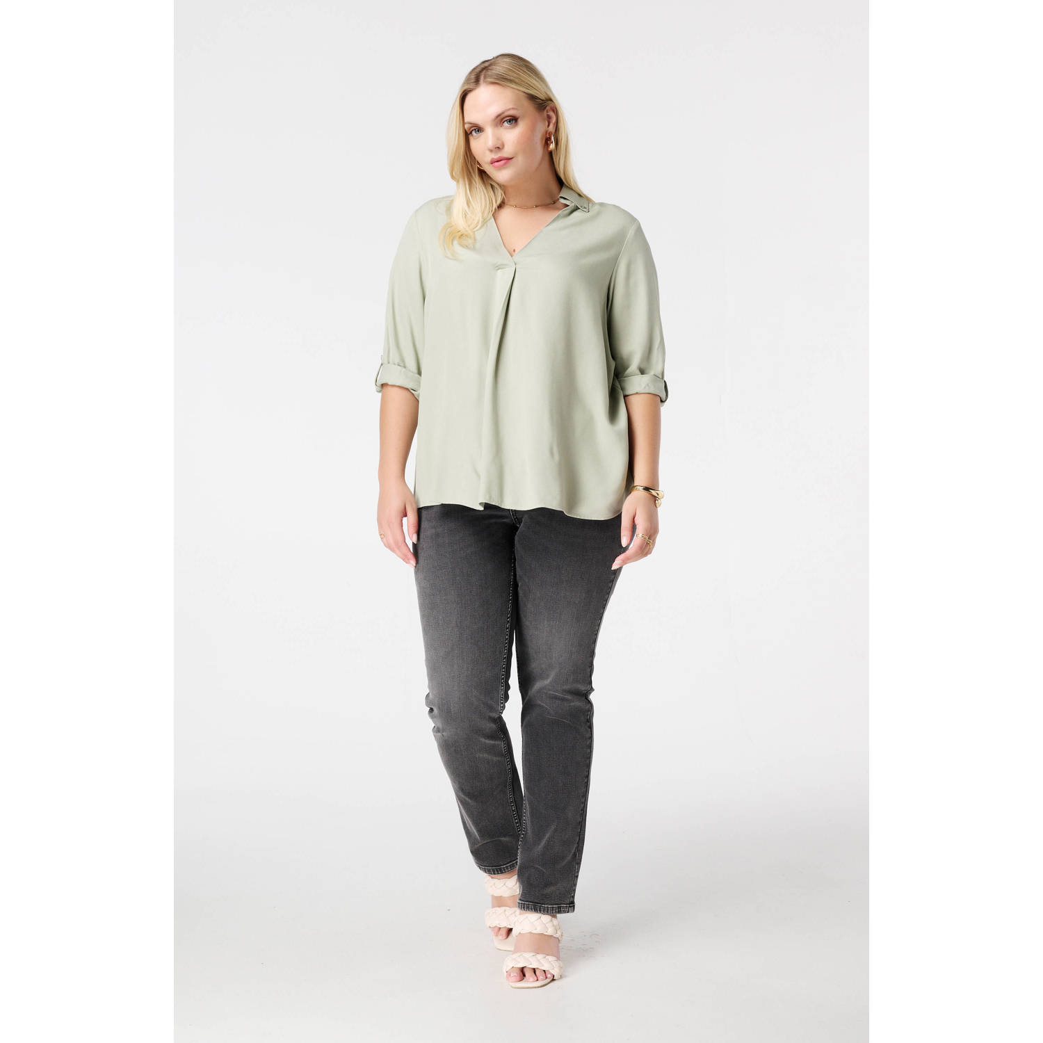 MS Mode blousetop mintgroen