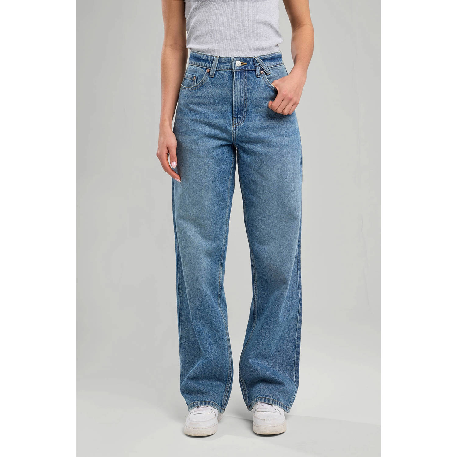 America Today wide leg jeans medium blue denim