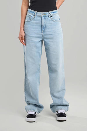 Straight leg jeans light blue denim