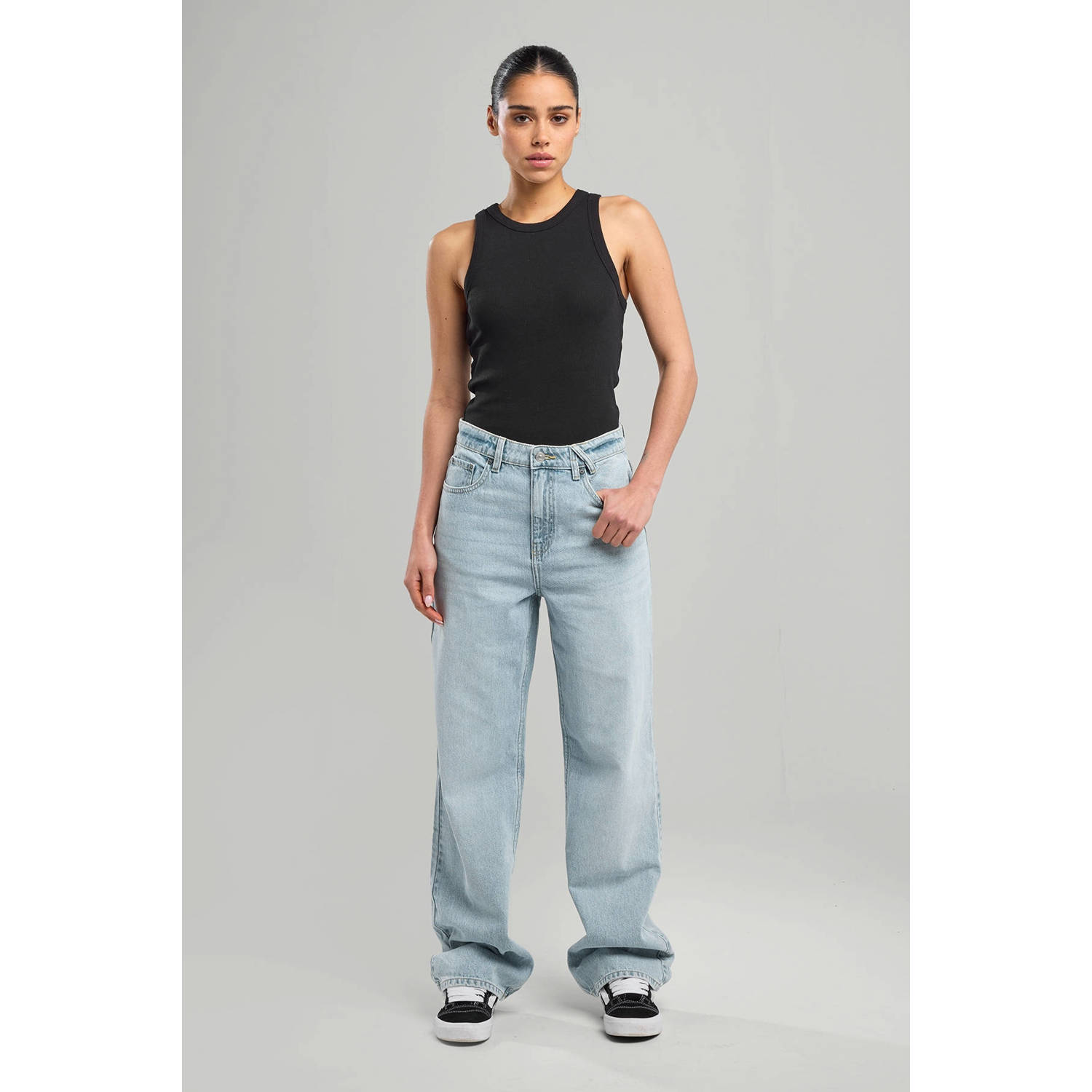 America Today wide leg jeans light blue denim