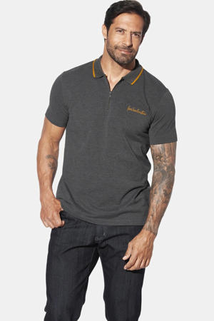 loose polo JOHAR Plus Size grijs