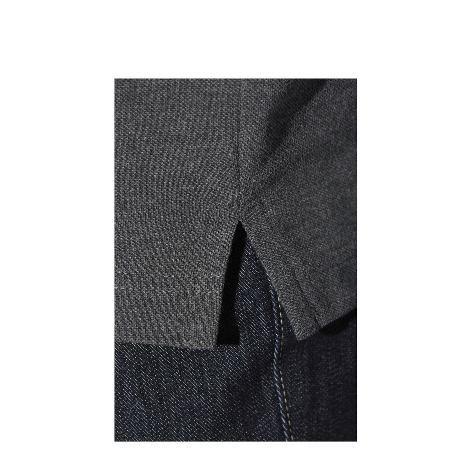 Jan Vanderstorm loose polo JOHAR Plus Size grijs
