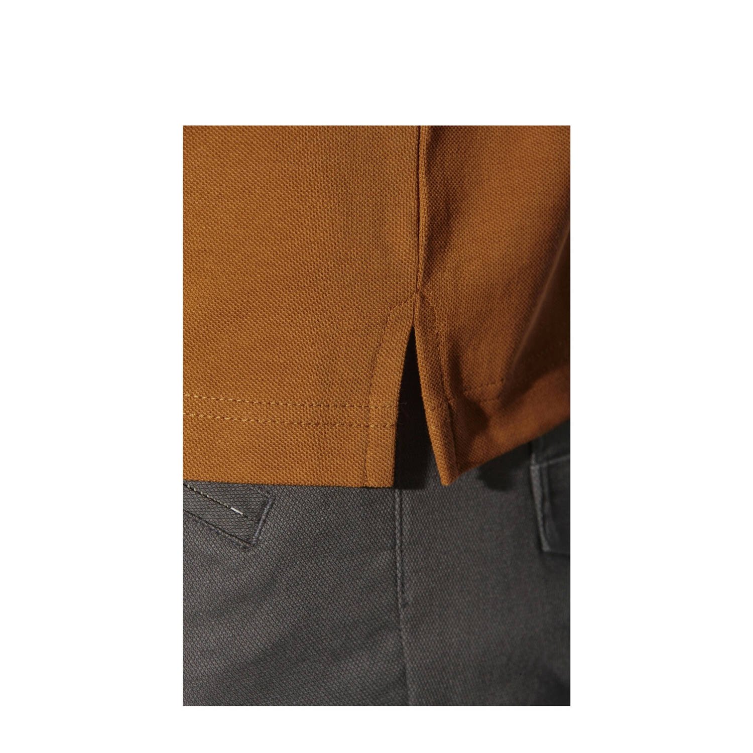 Jan Vanderstorm loose polo FRETU Plus Size donker oranje