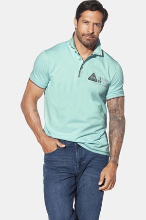 loose polo KNUTLAND Plus Size lichtblauw