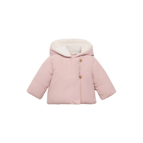 Mango Kids winterjas lichtroze afbeelding