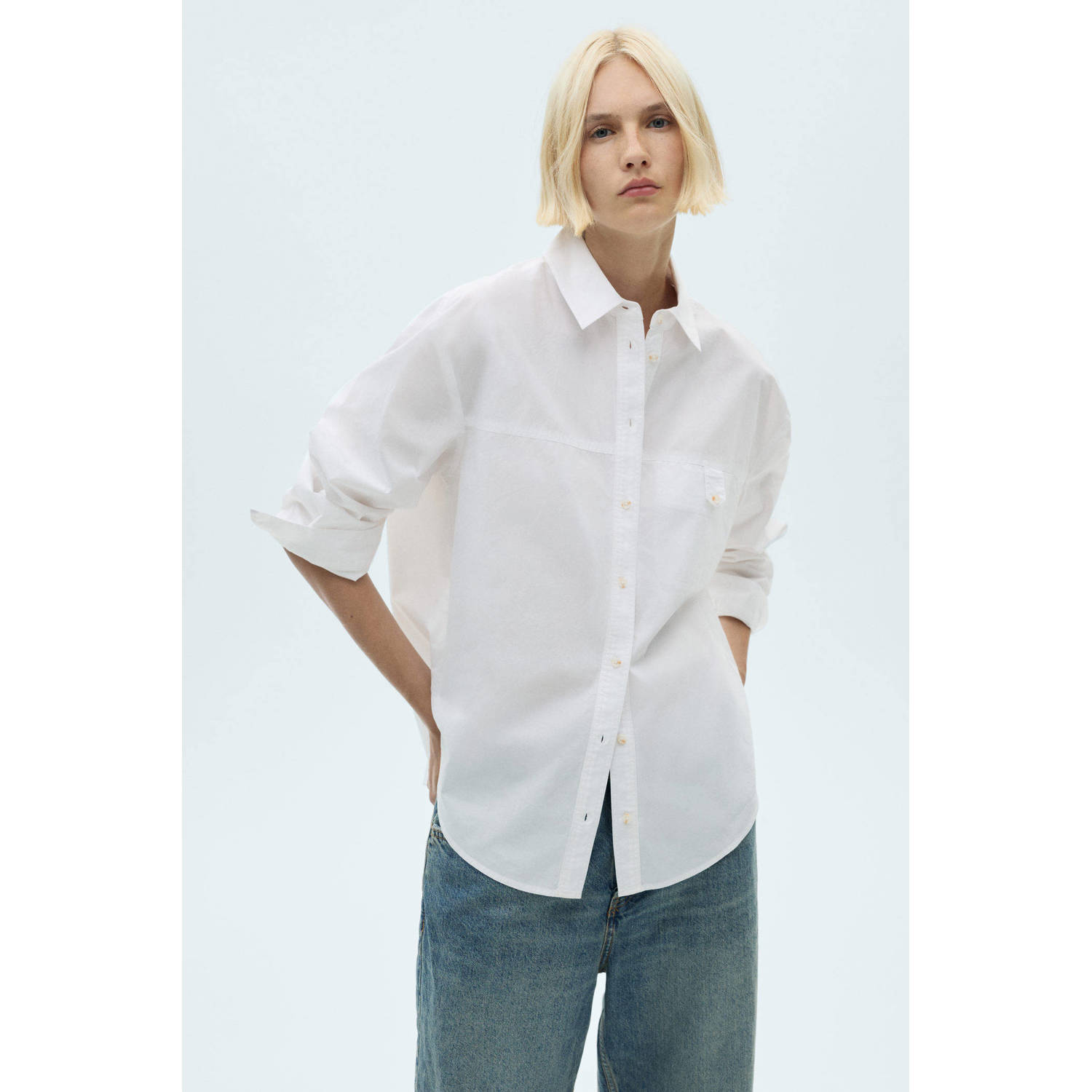 Mango blouse wit