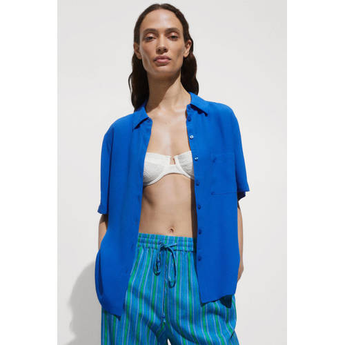 Mango blouse blauw afbeelding