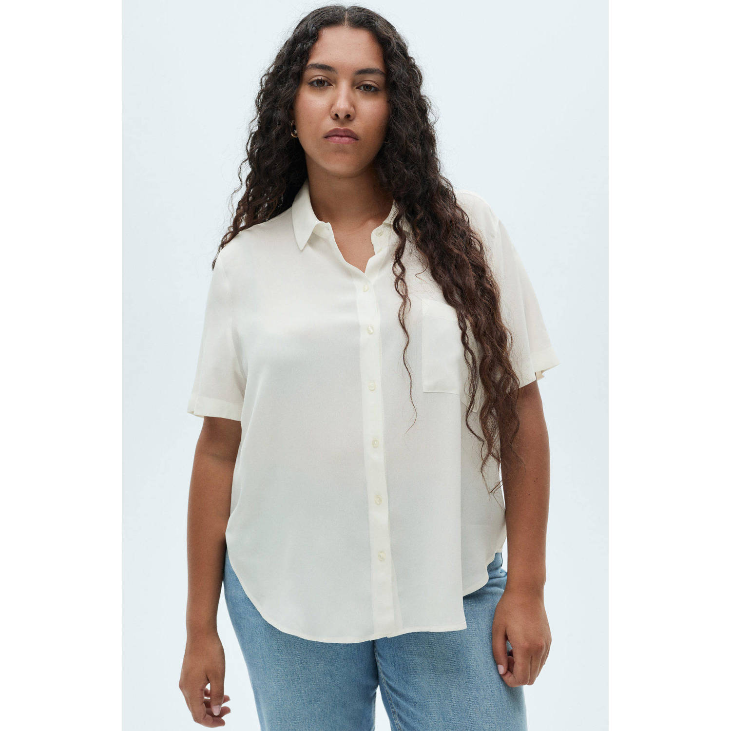 Mango blouse wit
