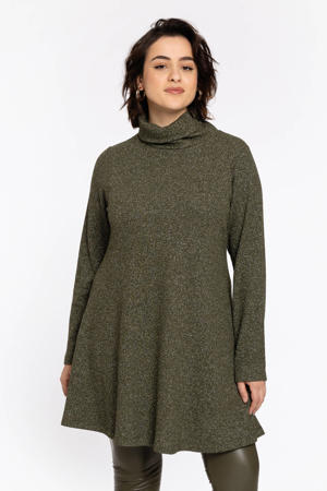 tuniek donkergroen met lurex