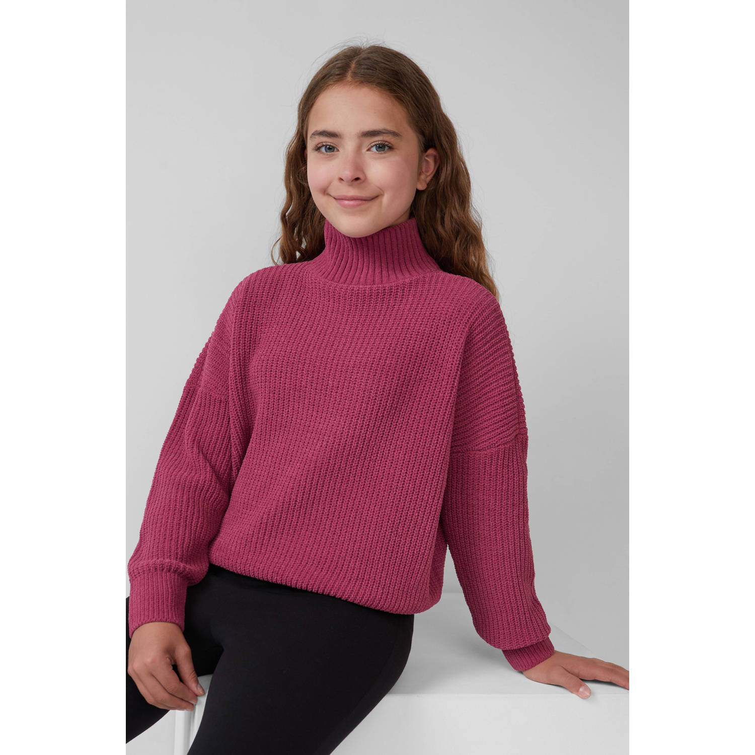 S.Oliver RED LABEL Loose fit gebreide pullover met opstaande kraag