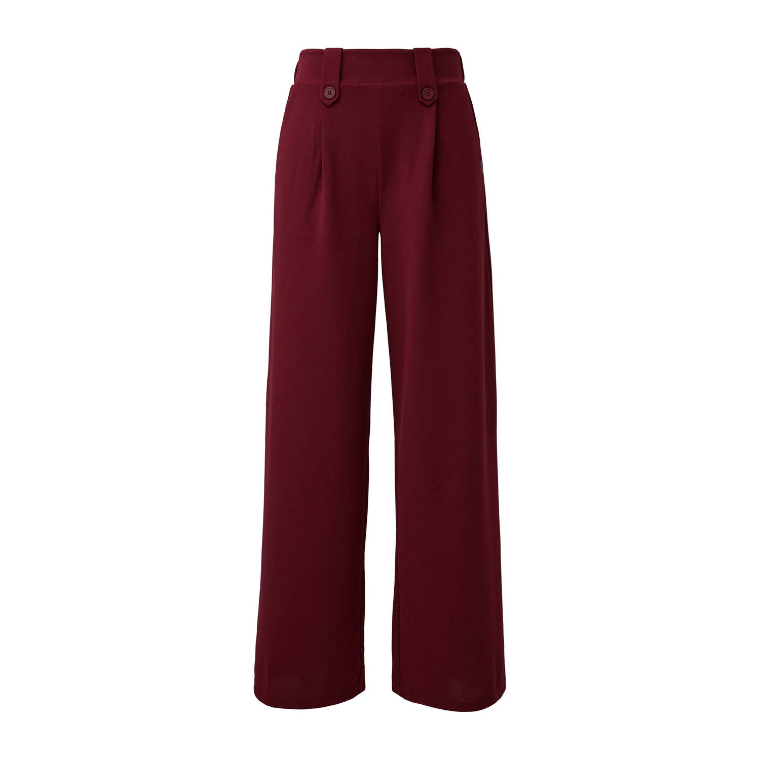 Q S by s.Oliver straight regular waist pantalon donkerrood