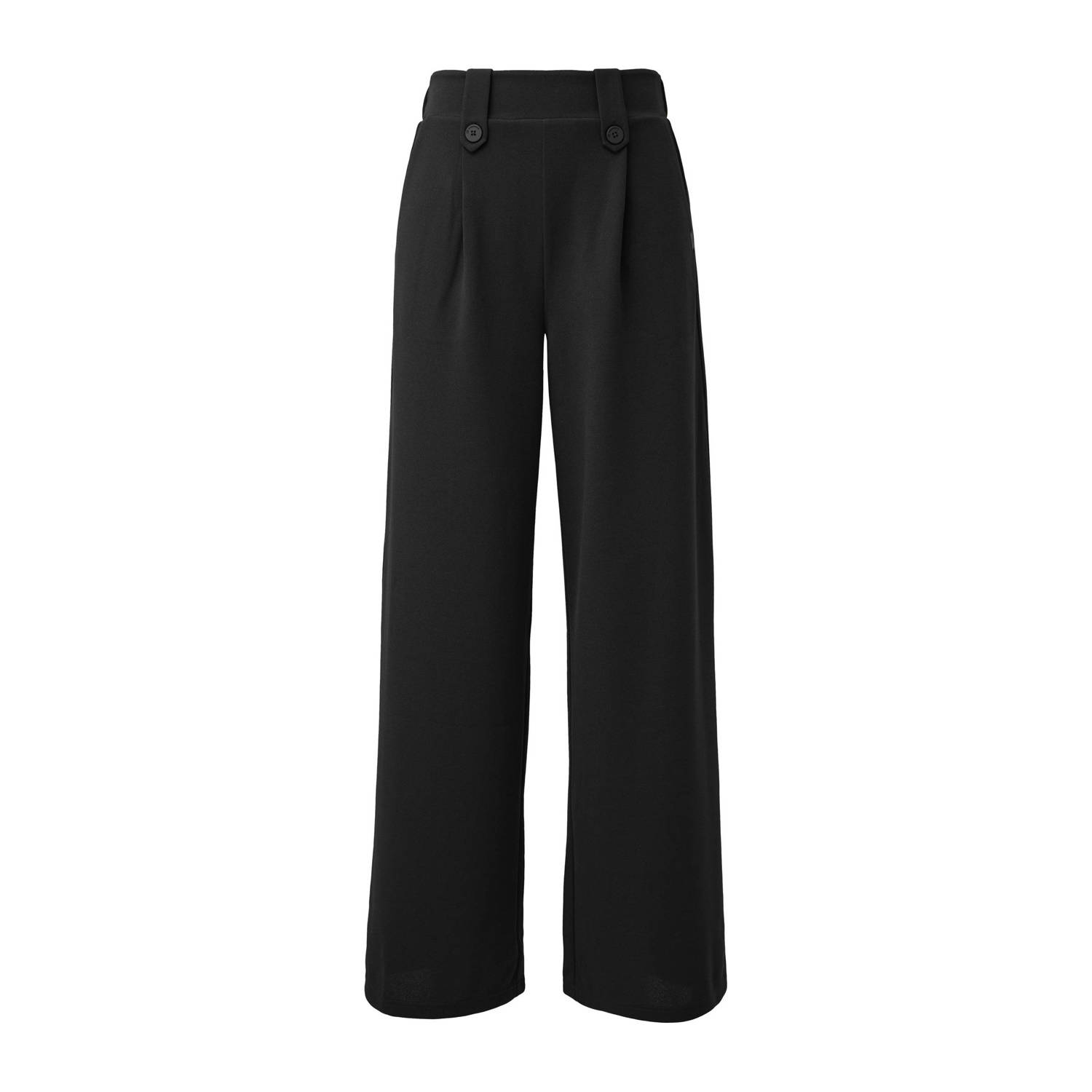 Q S by s.Oliver straight regular waist pantalon zwart