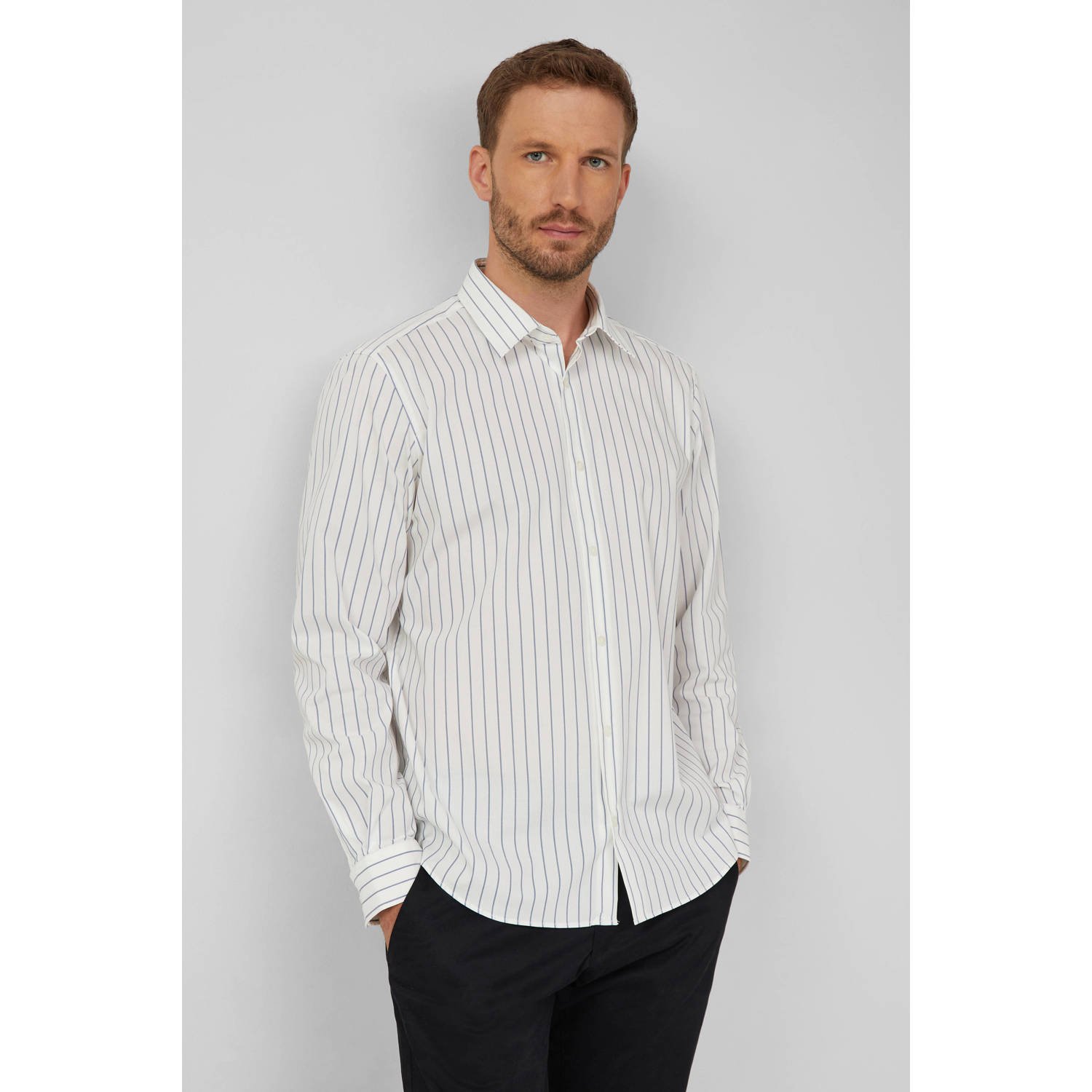 S.Oliver BLACK LABEL casual overhemd wit