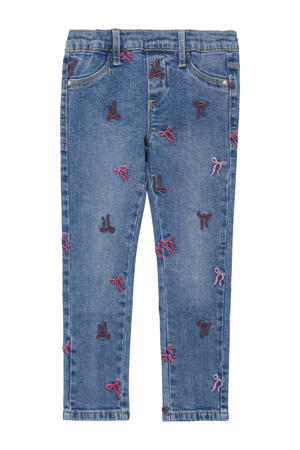 regular waist regular fit jeans dark blue denim