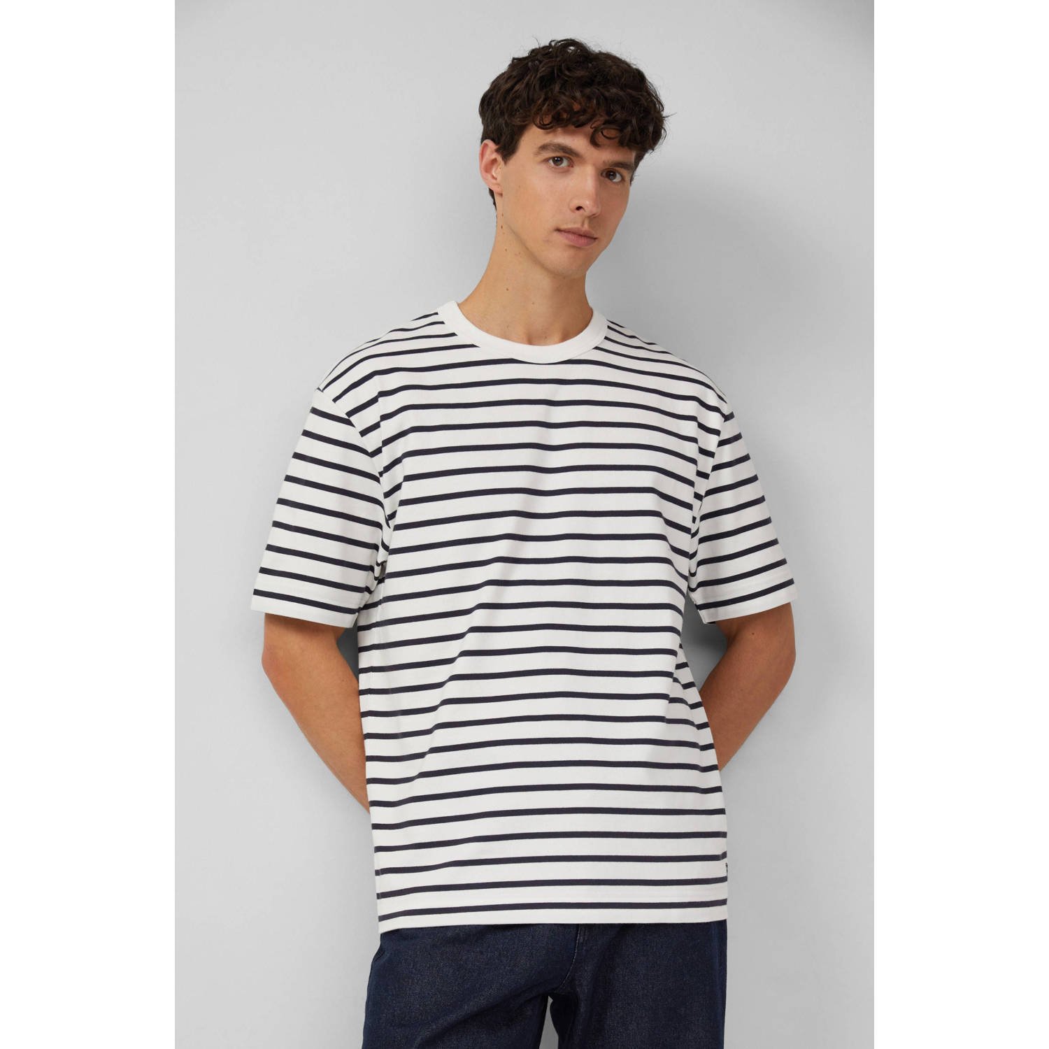 S.Oliver BLACK LABEL relaxed T-shirt donkerblauw