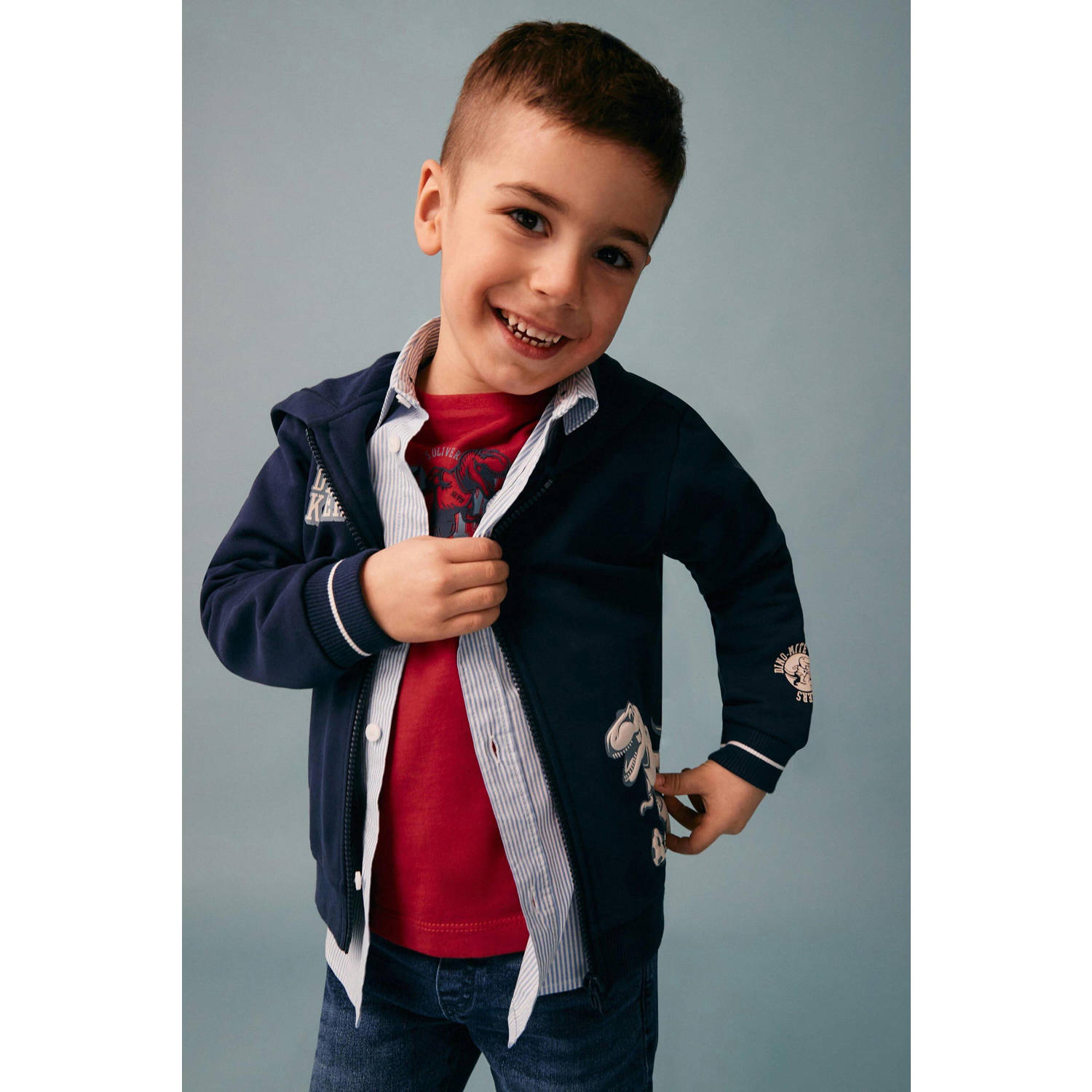 S.Oliver RED LABEL Slim fit overhemd van katoenmix