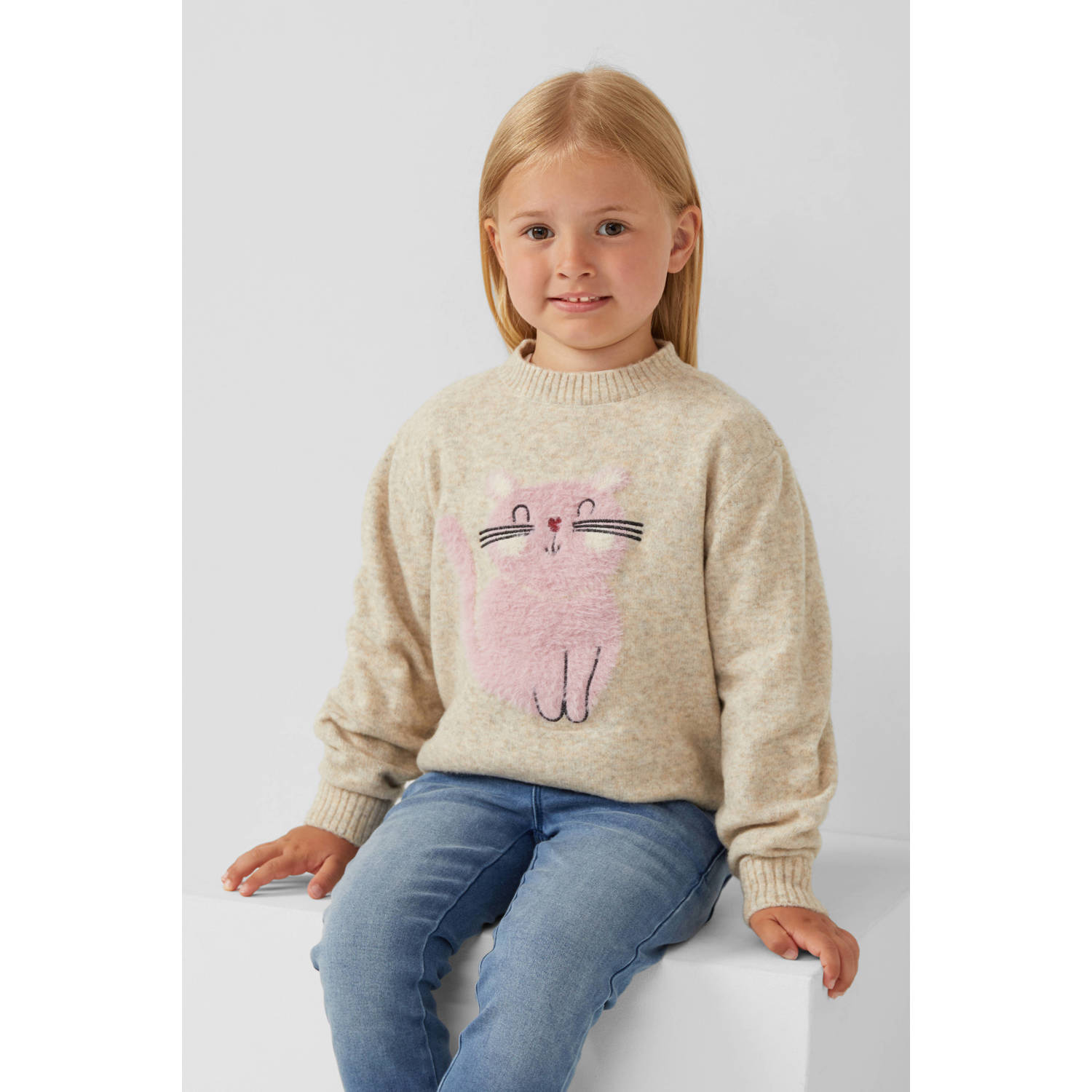 s.Oliver trui beige fijn gebreid