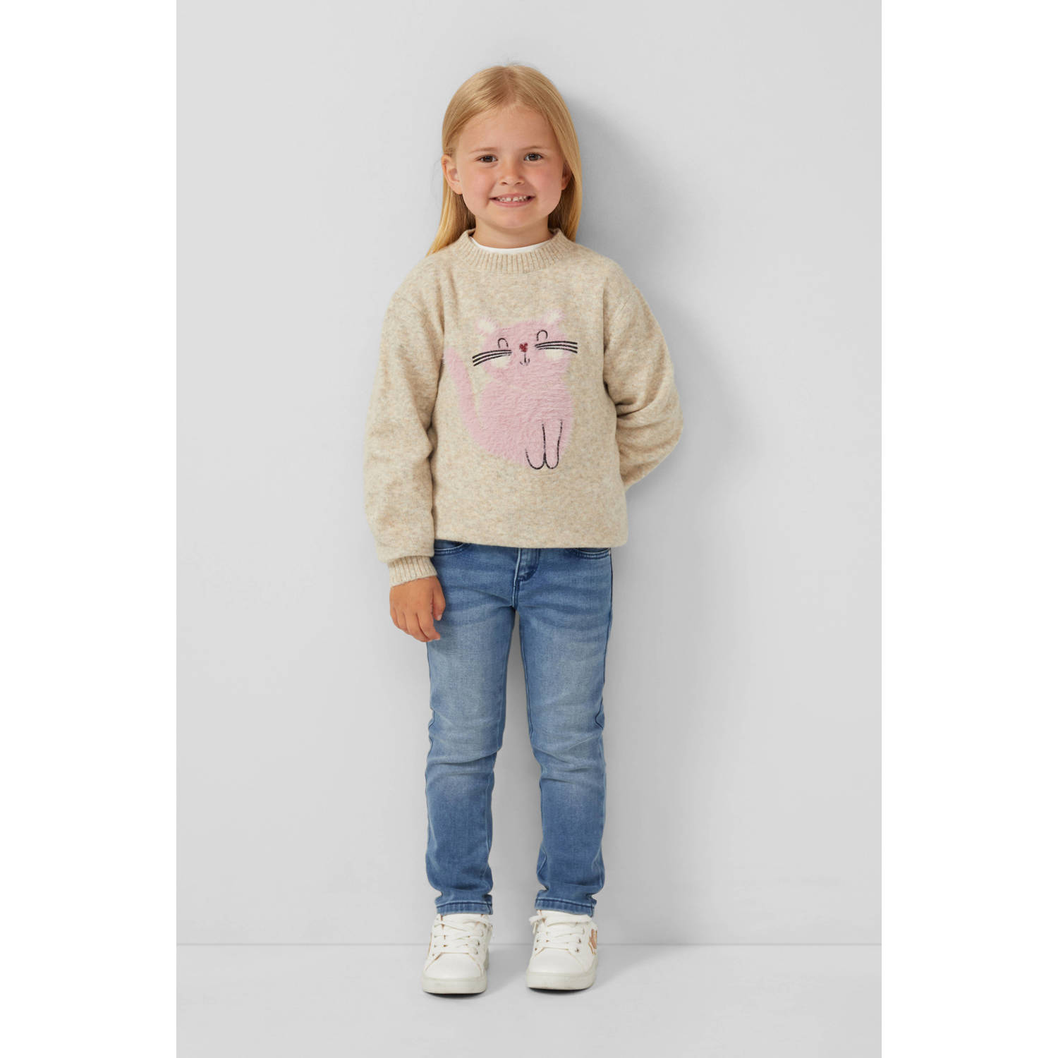 s.Oliver trui beige fijn gebreid