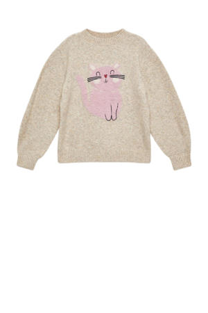 trui beige fijn gebreid