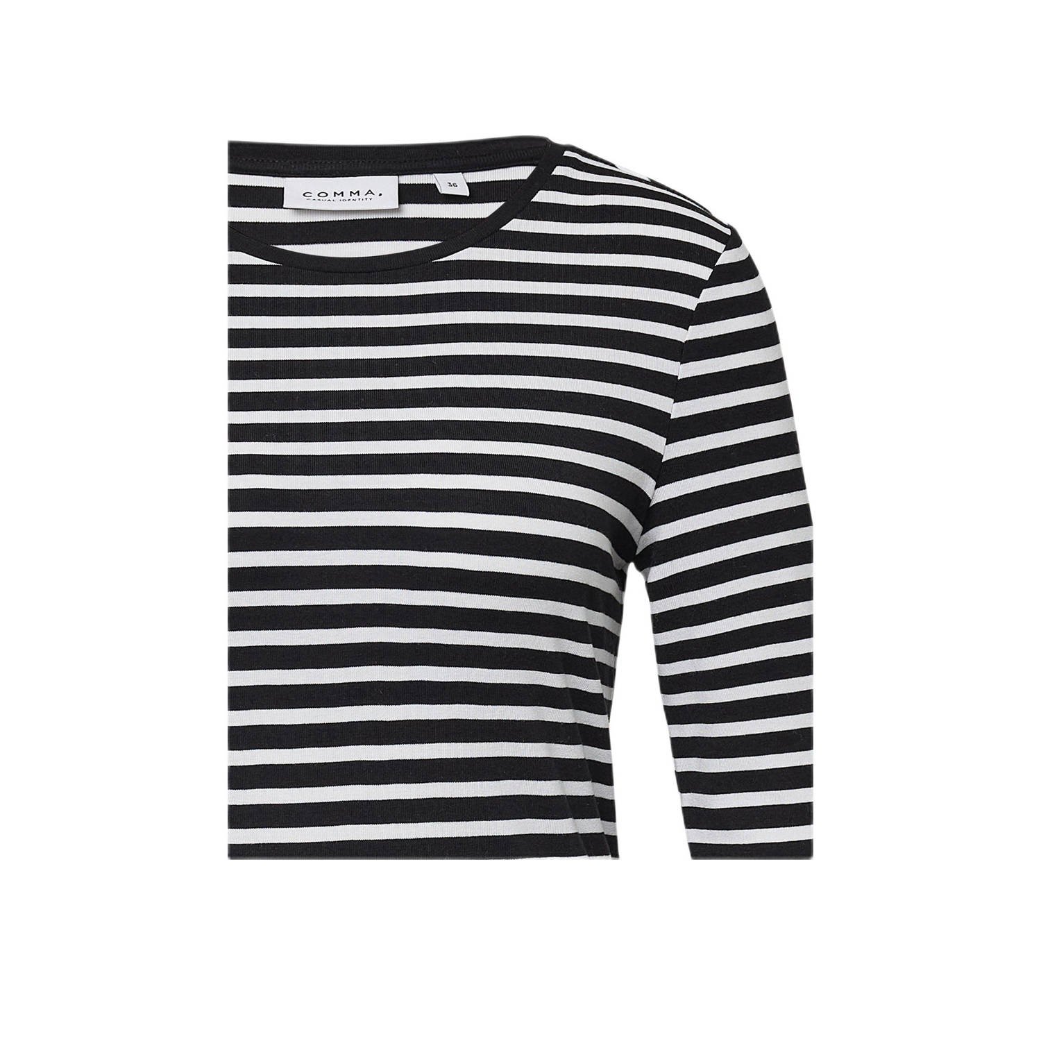 comma casual identity top zwart