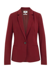 thumbnail: WE Fashion jersey getailleerde blazer donkerrood