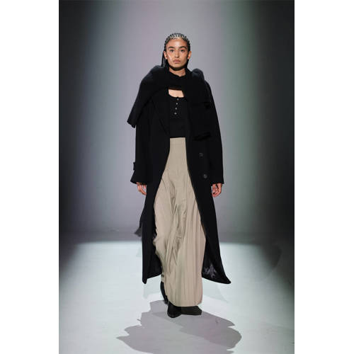 WE STUDIO maxi rok grijs melange afbeelding