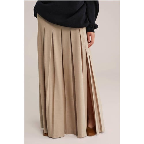 WE STUDIO maxi rok grijs melange afbeelding
