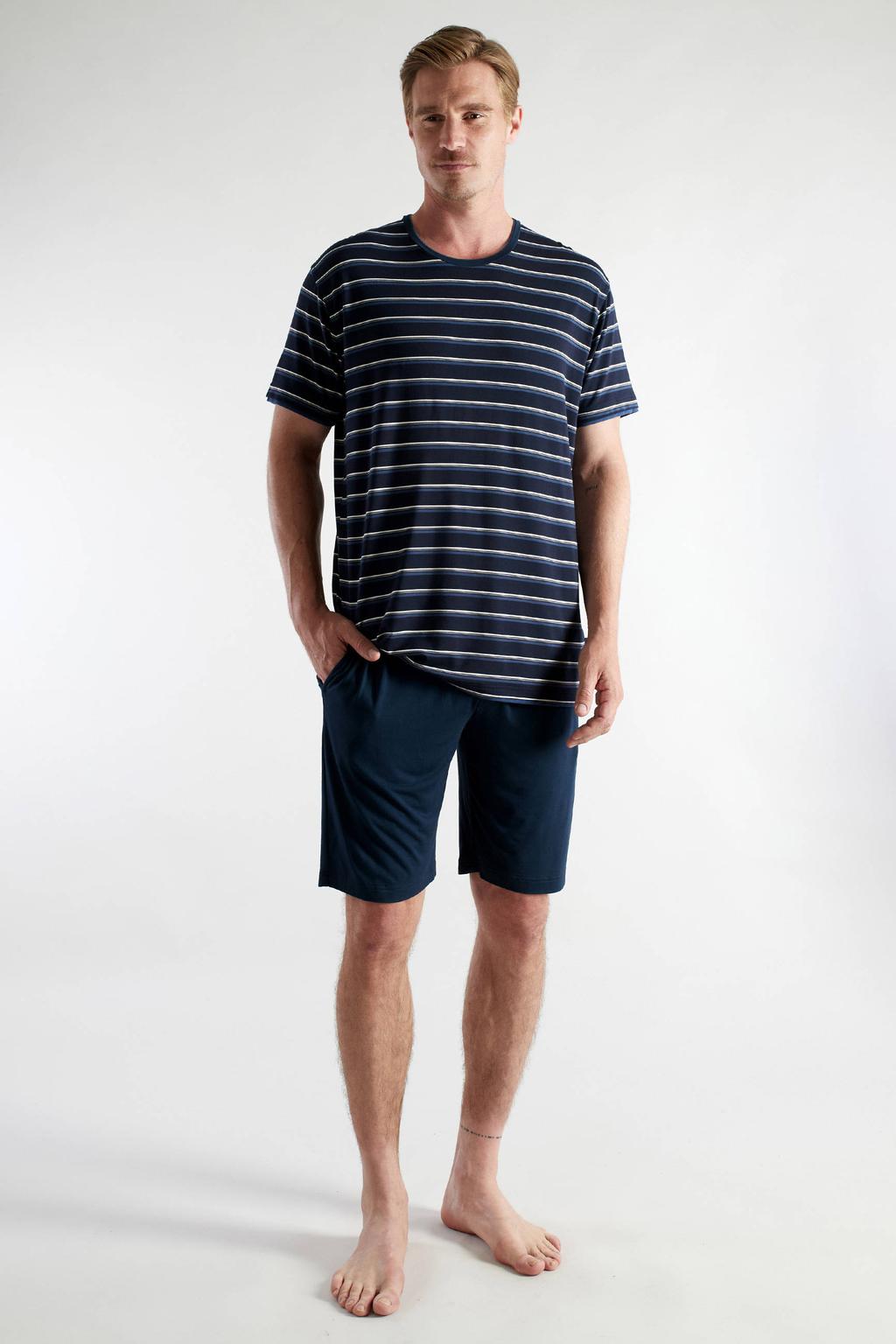 CECEBA shortama met bamboe donkerblauw