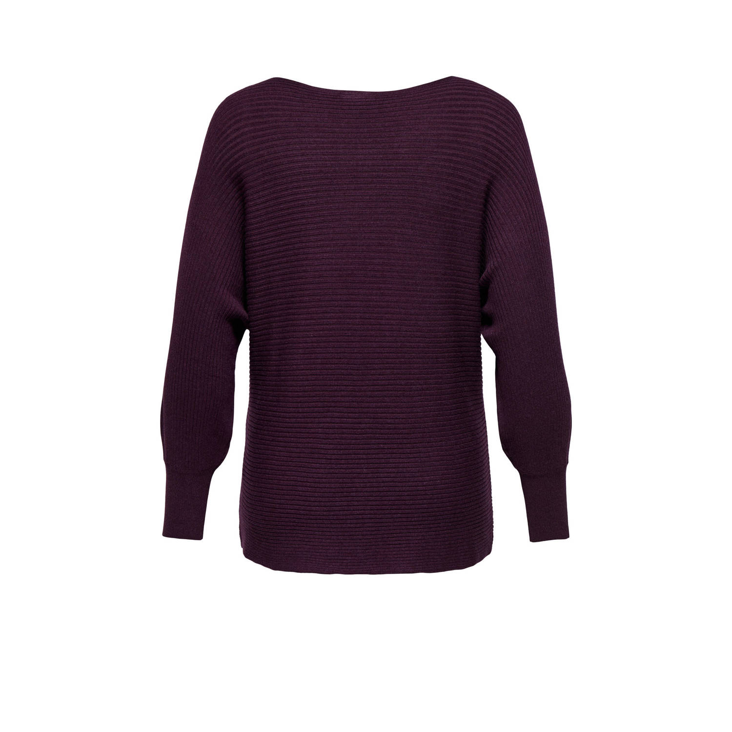 ONLY CARMAKOMA trui rib gebreid donkerrood