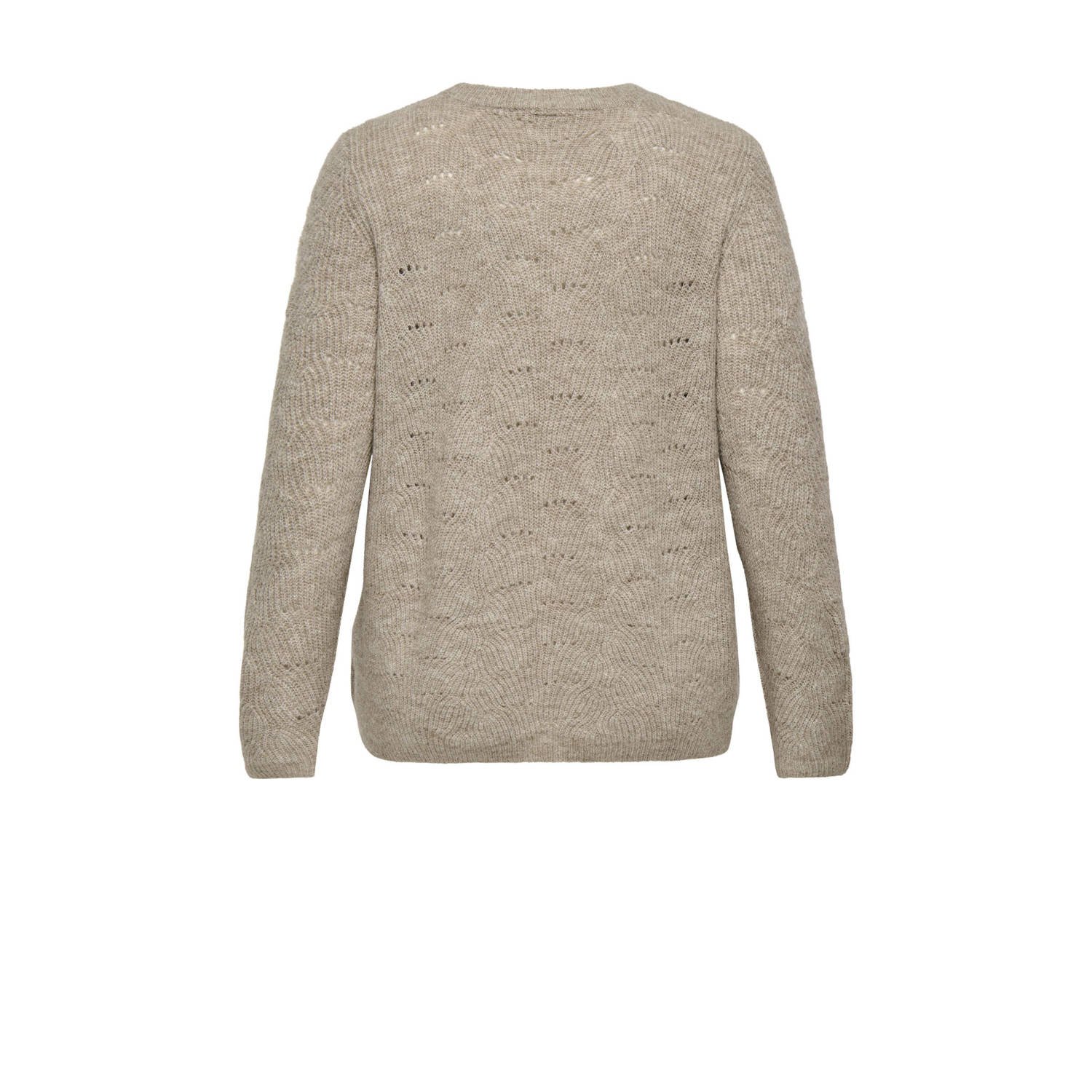 ONLY CARMAKOMA gebreide trui beige