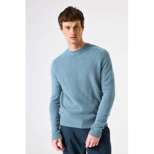 Garcia trui met wol fijn gebreid blauw afbeelding