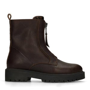 leren enkelboots donkerbruin