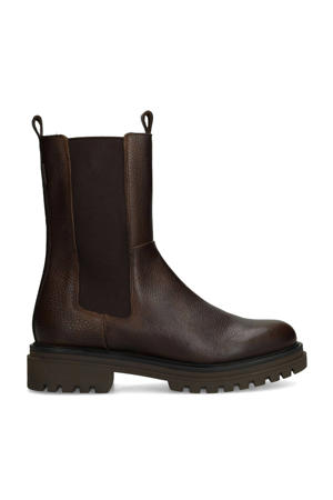 leren chelsea boots donkerbruin