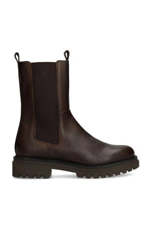 leren chelsea boots donkerbruin