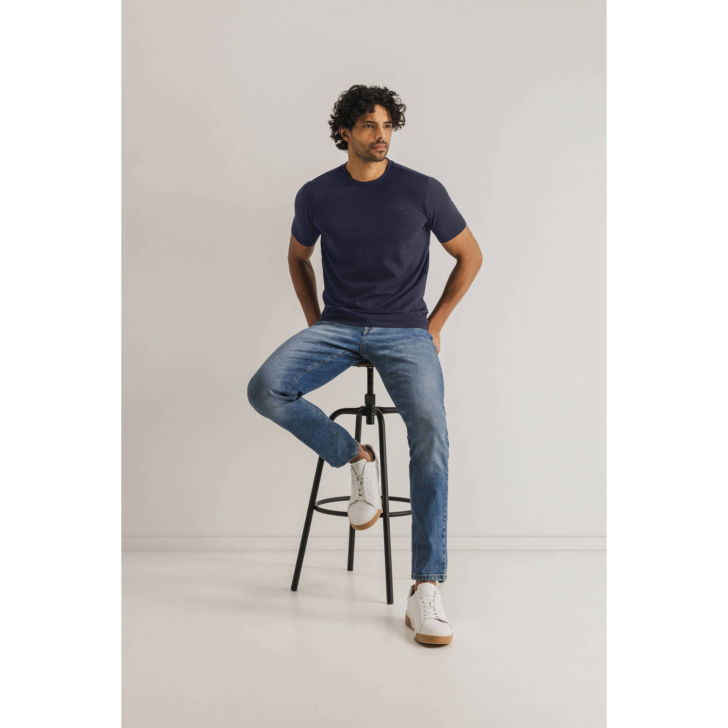State of Art regular T-shirt donkerblauw