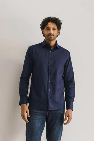 zakelijk overhemd donkerblauw