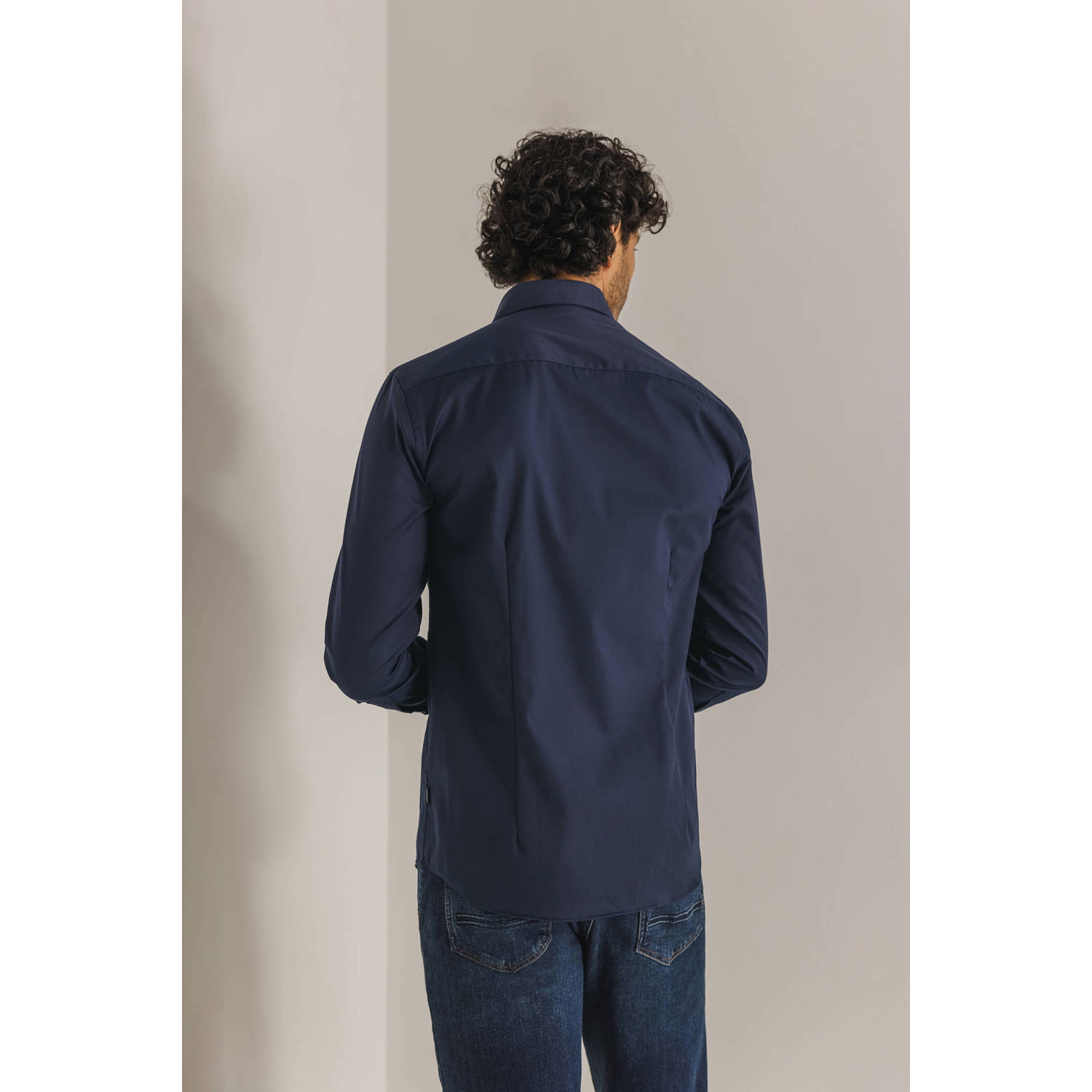 State of Art zakelijk overhemd donkerblauw